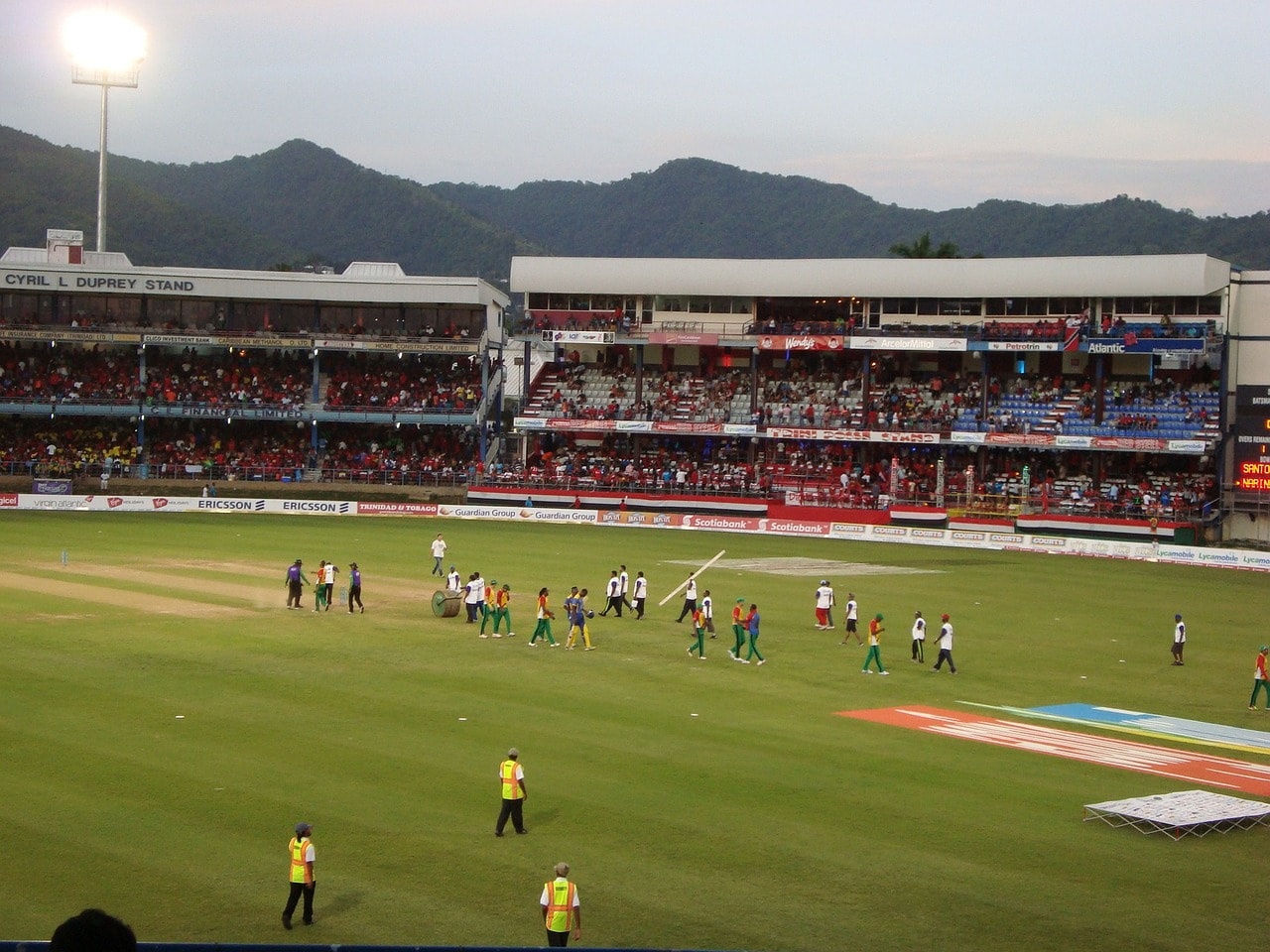 Cricket stadium.