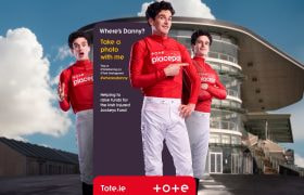 Jockey Danny Mullins is depicted in a promo poster for The Tote.