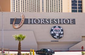 General view of the Horseshoe Las Vegas Center Strip Hotel and Casino, home of the World Series of Poker.