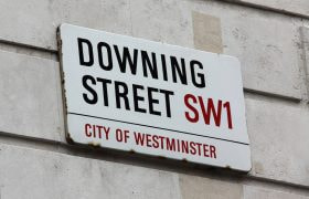 Downing Street Sign in the UK