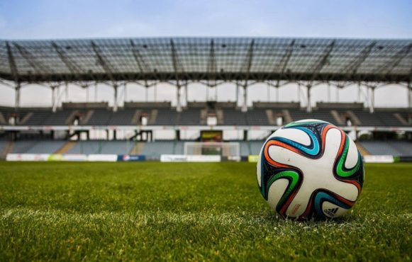 A Football on a Stadium