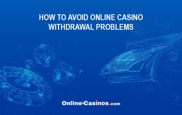 The Online-Casinos.com Logo and the Question "How to Avoid Online Casino Withdrawal Problems"