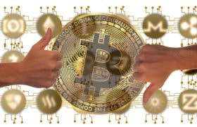 The Bitcoin Sign with a Thumbs Up and a Thumbs Down