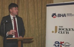 Labour MP Dan Carden at an All-Party Parliamentary Group on Racing and Bloodstock presentation.