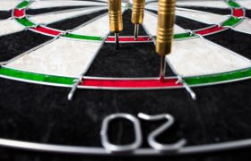 A Trio of Darts During a Game