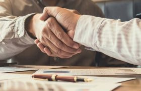 A Deal's Conclusion with a Handshake