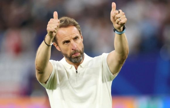 Gareth Southgate acknowledges fans after England’s Euro 2024 victory