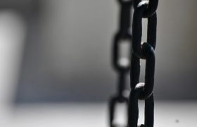 Chain on a Greyish Background