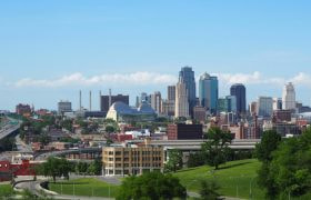 A picture of Kansas city from afar.