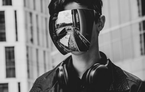 A Man with a Glass Mask