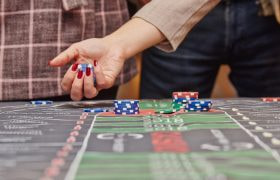 Placing Gaming Chips on a Gaming Table