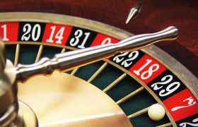 A Shot of a Standard Roulette Wheel