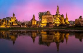Thai Temple in Night Time
