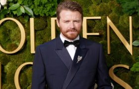 Actor Jack Lowden at the 2025 Golden Globes.