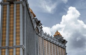 A towering Macau casino