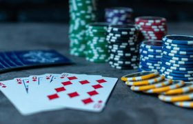 Poker Chips and a Royal Flush