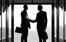 Two People Making a Business Deal