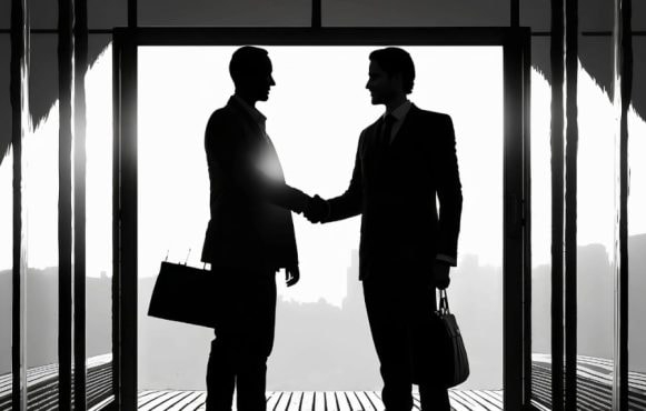 Two People Making a Business Deal