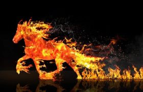 A Picture of a Horse in Flames