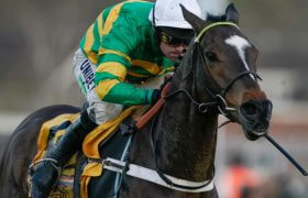 Nico de Boinville riding Jonbon to win at Sandown Park.