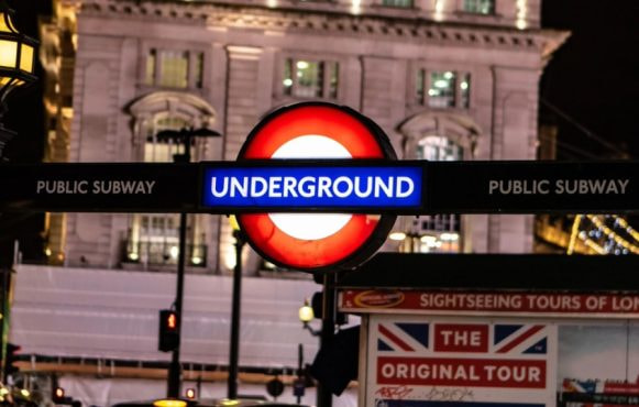London Tube Sign on an Underground Station