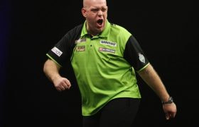 Michael van Gerwen in Celebration Mode