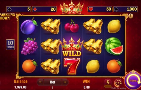 Screenshot from the New 10 Sparkling Crown Slot by TaDa Gaming