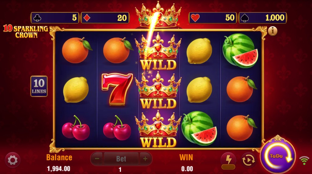 Screenshot of the Expanding Wilds of 10 Sparkling Crown