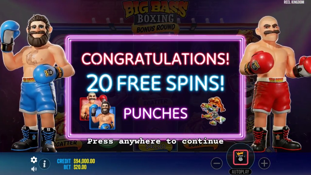 Screenshot of the Free Spins of Big Bass Boxing Bonus Round