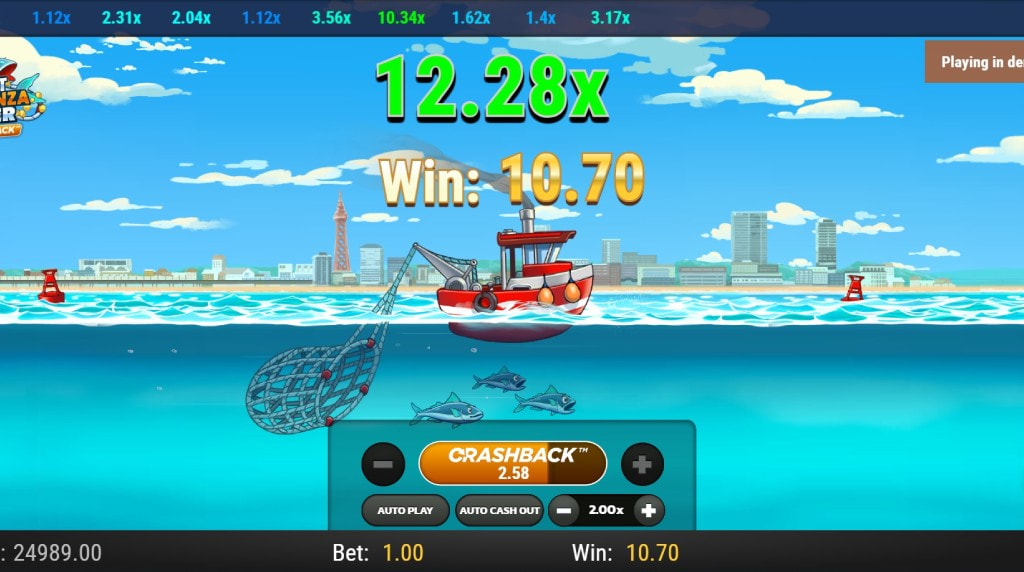 Screenshot of the CrashBack Feature of Boat Bonanza Rider