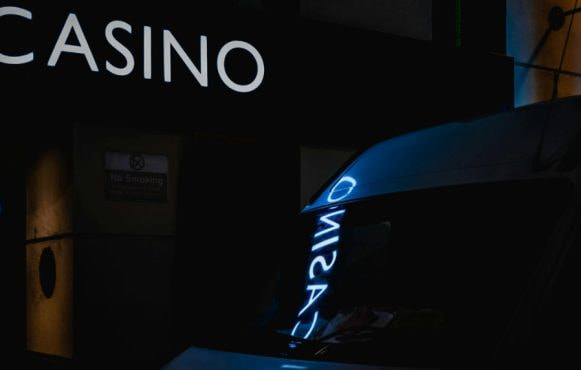 Casino Sign in Dark