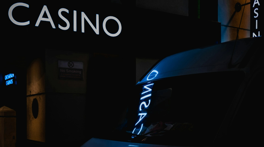 Casino Sign in Dark