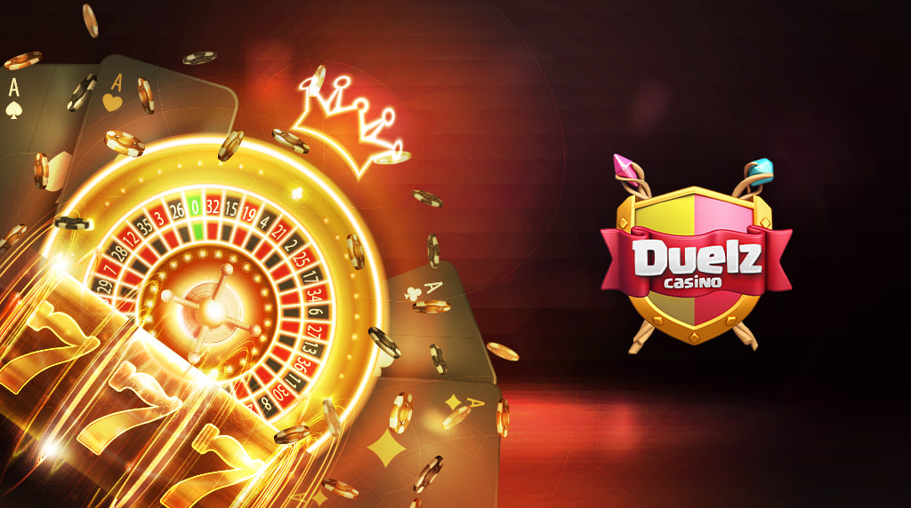 The Duelz Casino Logo on a Coloured Background