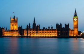 The Houses of Parliament in the Evening