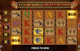 Screenshot from the New Eye of Horus Legacy of Gold Slot by Blueprint Gaming
