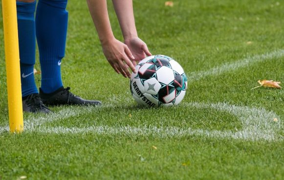 A Corner Ball in a Game of Football