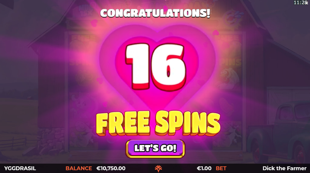 Screenshot of the Free Spins of Dick the Farmer