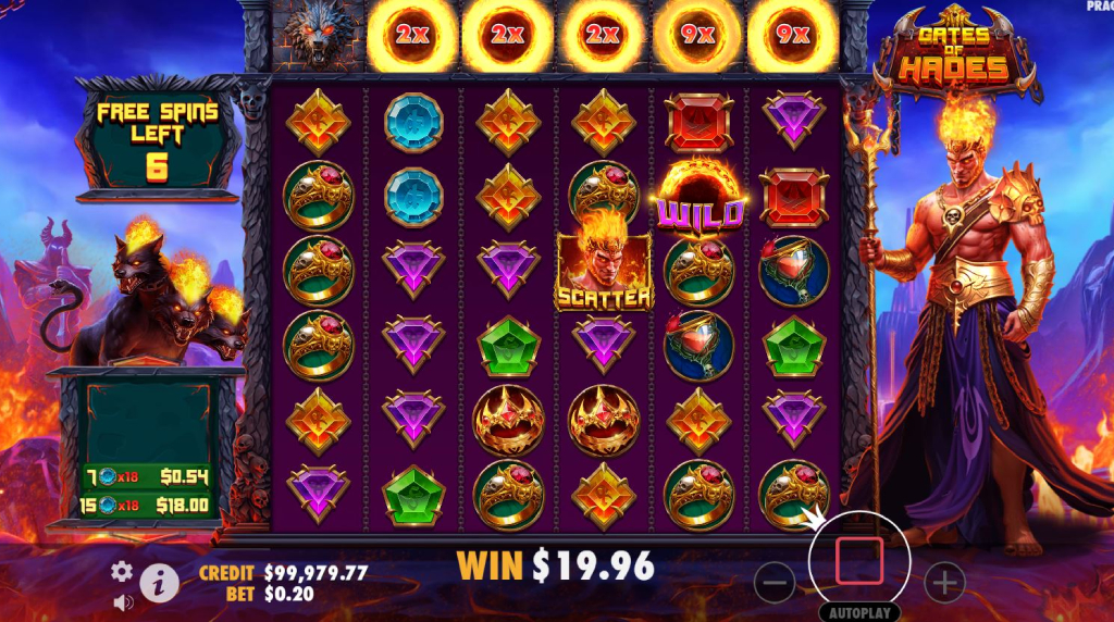 Screenshot of the Free Spins of Gates of Hades