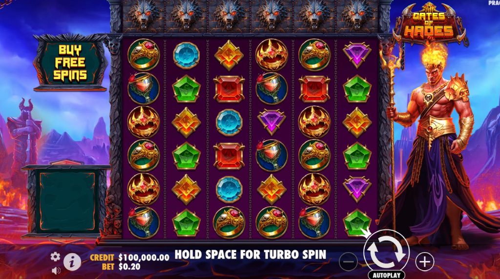 Screenshot from the New Gates of Hades by Pragmatic Play Game