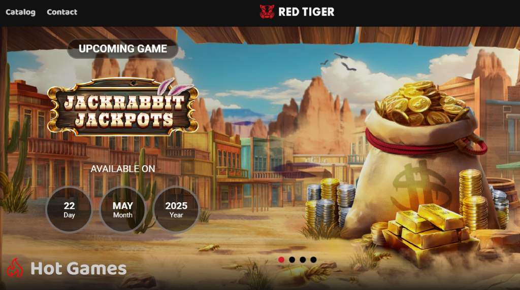 Screenshot from the New Jackrabbit Jackpots Slot by Red Tiger Gaming