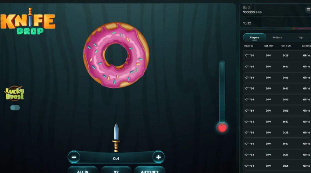 Screenshot from the New Knife Drop by Galaxsys Game