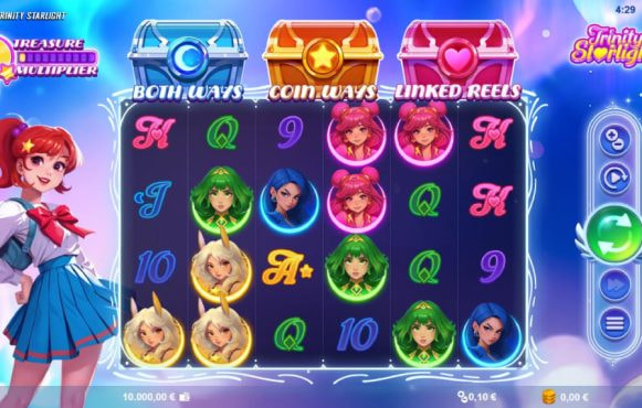Screenshot from the New Trinity Starlight Slot by Fantasma Games