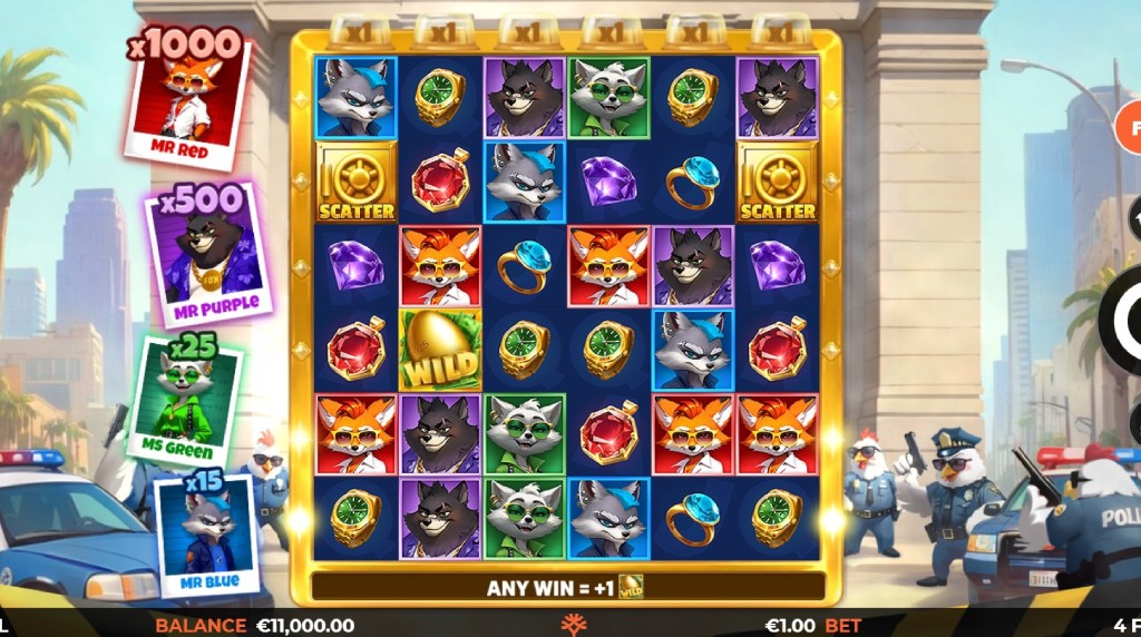 Screenshot from the New 4 FOXX Crew Slot by Yggdrasil Gaming