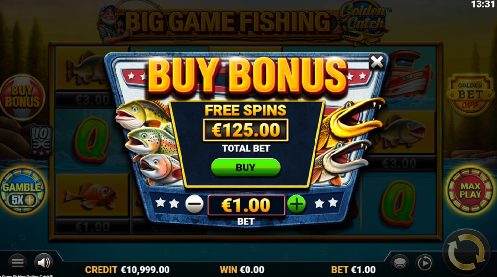 Screenshot of the Bonus Buy of Big Game Fishing Golden Catch
