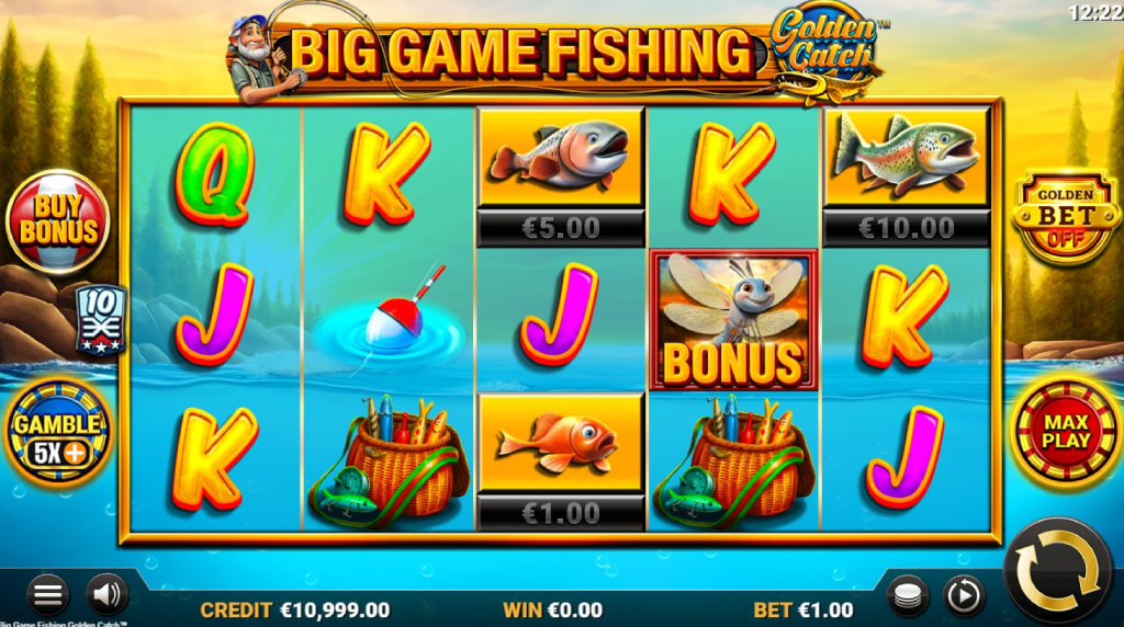 Screenshot from the New Big game Fishing Golden Catch Slot by Reflex Gaming