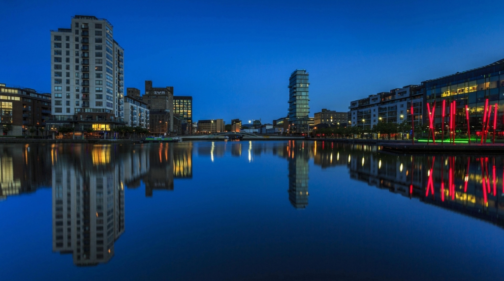 Dublin City Riverside in the Evening