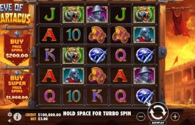 Screenshot from the New Eye of Spartacus Slot by Pragmatic Play