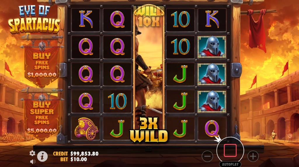 Screenshot of the Expanding Wilds of Eye of Spartacus