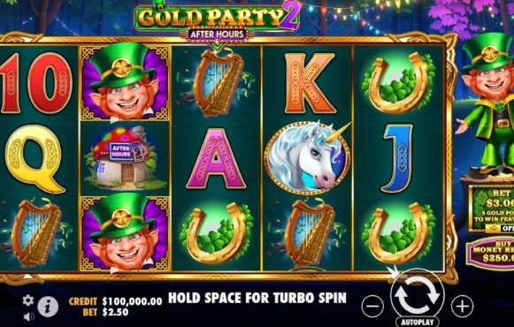 Screenshot from the New Gold Party 2 After Hours Slot by Pragmatic Play