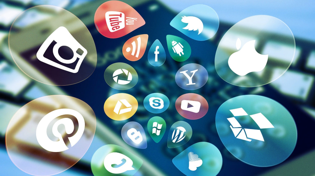 Ikoner av appar över mobiltelefon